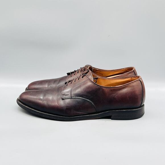 Allen Edmonds Shoes Mens 13 Brown Leather Derby Oxford Dress Almond Toe Lace Up main image 10